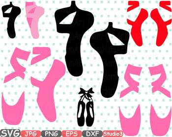 Preview of Ballet Ballerina dance slippers clipart Shoe Shoes studio svg Legs clip art 33sv