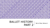 Ballet History--Baroque Period to Classical Standard Lesson Plan