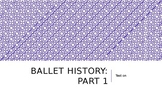 Ballet History--Origins to the Renaissance Lesson Plan