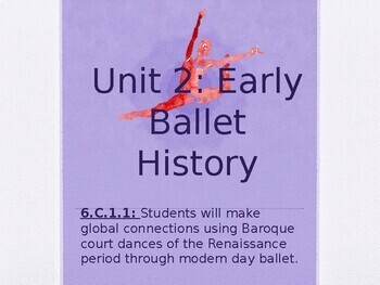 Preview of Ballet History PowerPoint