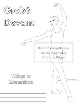 Preview of Ballet Technique Coloring Pages Vol. 1 - ´Epaulement and basic steps