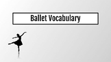 Ballet Vocabulary Presentation