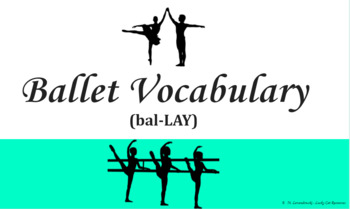 Preview of Ballet Vocabulary slideshow