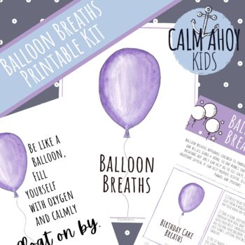 Preview of Balloon Belly Breaths: A Mindfulness Breathing Exercise for Relaxation and Calm.