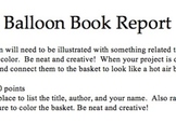 Balloon Book Report