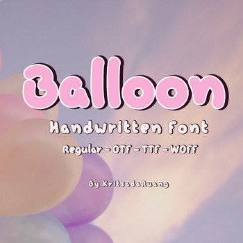 Preview of Balloon Handwritten Font-File Downloads for OTF, TTF and WOFF