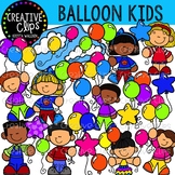 Balloon Kids Clipart {Creative Clips Clipart}