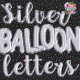 Silver Balloon Alphabet Letter Clip Art