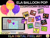 ELA Review Skills Balloon Pop End of Year Countdown Bundle