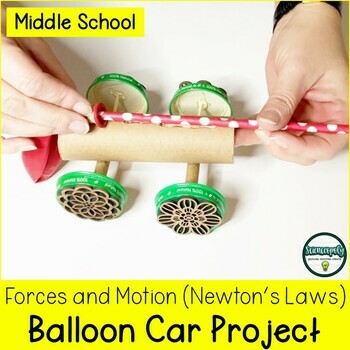 Preview of Balloon Car Project STEM Challenge - Newton's Laws of Motion in Action
