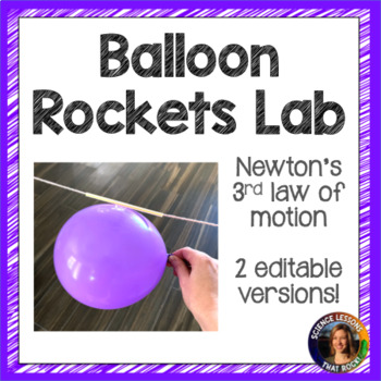 Preview of Balloon Rockets Newton's 3rd Law Lab