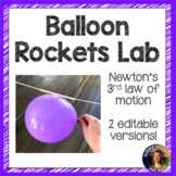 Balloon Rockets Newton's 3rd Law Lab