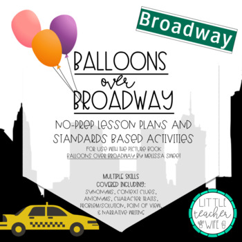 Preview of Balloons Over Broadway - Read Aloud Activities