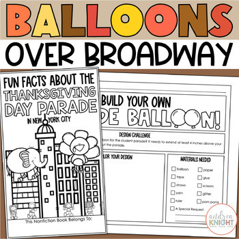 Preview of Balloons Over Broadway - Thanksgiving Activities and Reading Comprehension