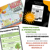 Balloons Over Broadway Writing and Comprehension Quiz Bundle