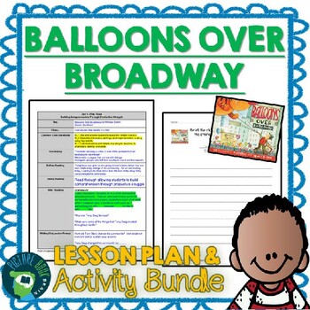 Preview of Balloons Over Broadway by Melissa Sweet Lesson Plan and Google Activities