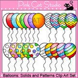 Balloons Clip Art - Solids and Patterns - Personal & Comme