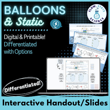 Preview of Balloons & Static Charges Modeling | Digital + Print Interactive Handout/Slides