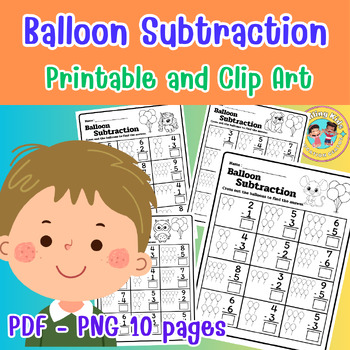 Preview of Balloons subtraction with in 20