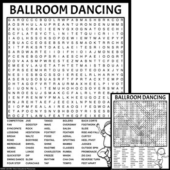 Preview of Ballroom Dance Word Search