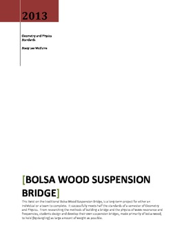 Preview of Balsa Wood Suspension Bridge