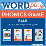 Bam! r-controlled er, ear, eer, long vowel ea Phonics Game