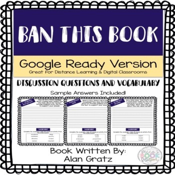 Preview of Ban This Book - Comprehension Questions - Google Ready - Distance Learning
