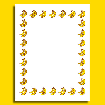Banana - Border Frame - Printable by structureofdreams | TPT