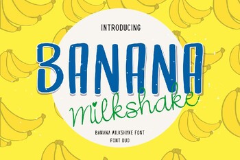 Preview of Banana Milkshake Bubble font letters bundle for teachers