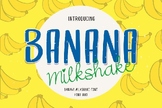 Banana Milkshake Bubble font letters bundle for teachers