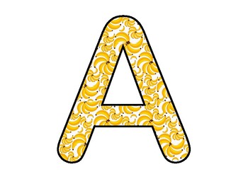Preview of Banana Theme  Bulletin Board Letters Classroom Decor