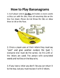 Bananagram instructions