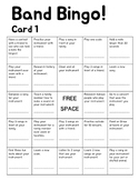 Band Bingo! Cards 1 and 2 (perfect for distance learning a