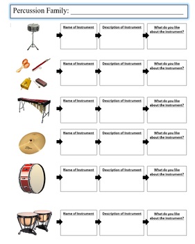 Preview of Band Choice Sheet 3 of 3: Percussion