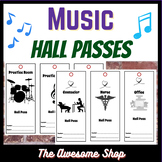 Band & Choir Hall Passes & Sign Out Sheet for Middle and H