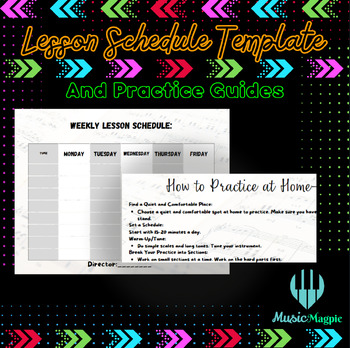 Preview of Band & Choir: Music Lesson Schedule & Practice Guides