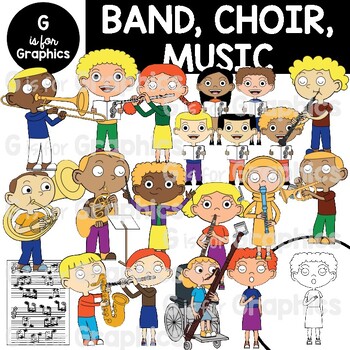 Preview of Band, Choir, and Music Clipart