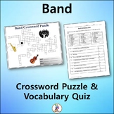 Band Crossword & Vocabulary Quiz