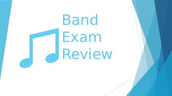 Preview of Band Exam and Review for Beginner and/or Middle School Band Students