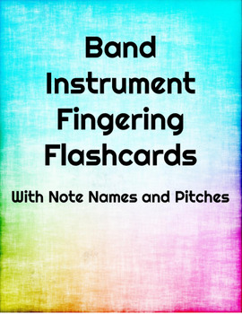 Preview of Band Fingering Flash Cards - Oboe