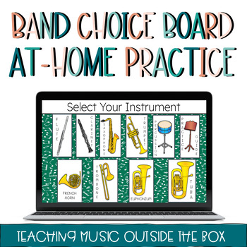 Preview of Band Instrument Choice Board for At-Home Practice