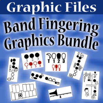Preview of Band Instrument Fingering Graphics Bundle