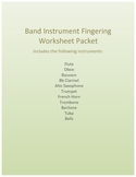 Customizable Band Instrument Fingering Worksheet Packet