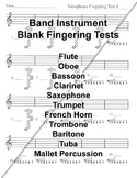 Band Instrument Fingering Tests