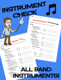 Band Instrument Maintenance Activity Sheets