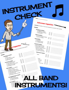 Preview of Band Instrument Maintenance Activity Sheets