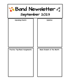 Band Instrumental Music Parent Newsletters- 3 templates/editable