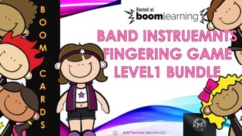 Preview of Band Instruments Fingering Game - Level 1 Bundle