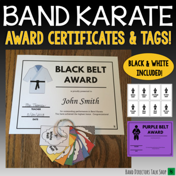 Preview of Band Karate Tags & Band Certificates