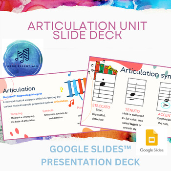 Preview of Band Mastery: Interactive Musical Articulations Google Slides Deck - Pear Deck